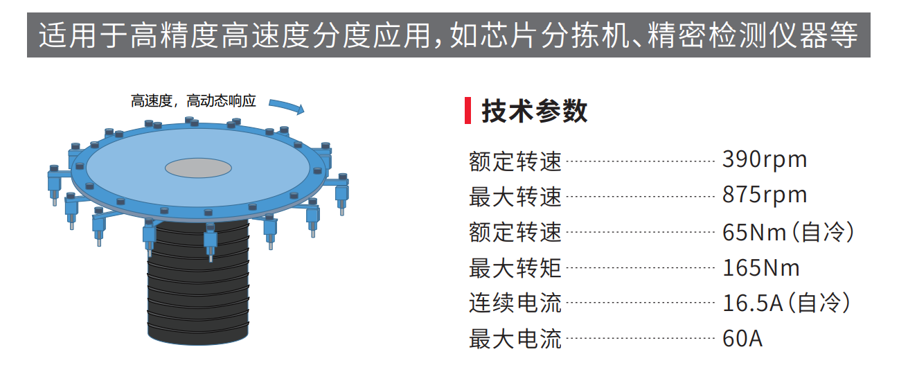 德瑪特直驅(qū)轉(zhuǎn)臺HD140，芯片行業(yè)用高精度分度轉(zhuǎn)臺